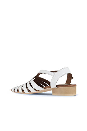 Bueno Shoes Beyaz Deri Kadın Sandalet 01wa7307