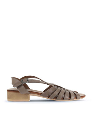 Bueno Shoes Gri Deri Kadın Sandalet 01wa7307