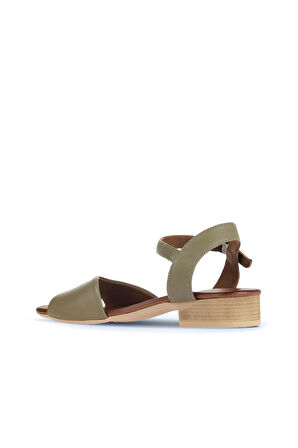 Bueno Shoes Yeşil Deri Kadın Sandalet 01wa7308