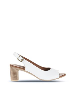 Bueno Shoes Beyaz Deri Kadın Topuklu Sandalet 01wn1517