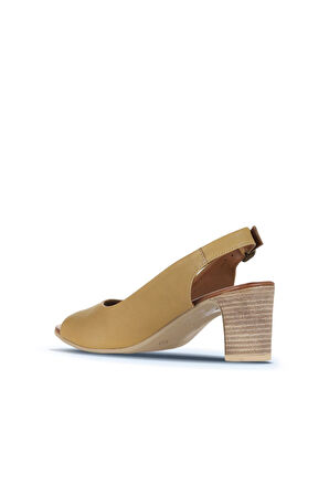 Bueno Shoes Tarçın Deri Kadın Topuklu Sandalet 01wn1517