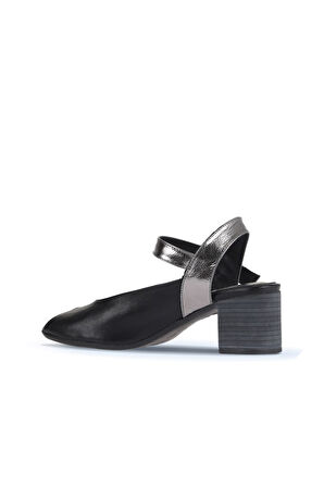 Bueno Shoes Siyah Multi Deri Kadın Topuklu Sandalet 01wa2811