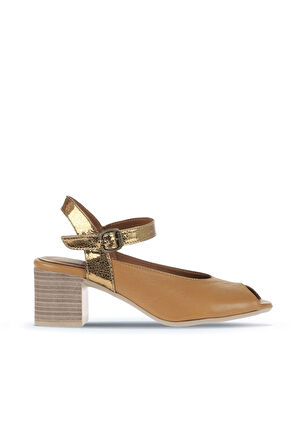 Bueno Shoes Taba Multi Deri Kadın Topuklu Sandalet 01wa2811
