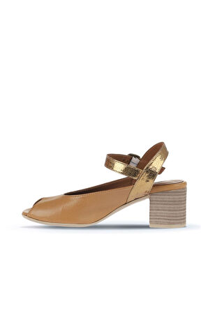 Bueno Shoes Taba Multi Deri Kadın Topuklu Sandalet 01wa2811