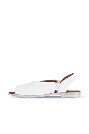 Bueno Shoes Beyaz Deri Kadın Sandalet 01wa3007