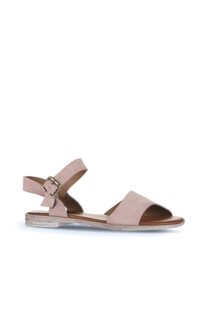 Bueno Shoes Pudra Alf Süet Kadın Düz Sandalet 01wa3011