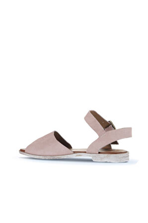 Bueno Shoes Pudra Alf Süet Kadın Düz Sandalet 01wa3011