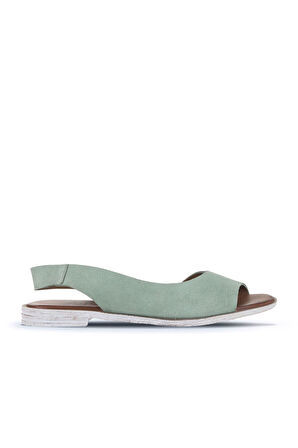 Bueno Shoes Yeşil Açık Alf Süet Kadın Sandalet 01wa3013