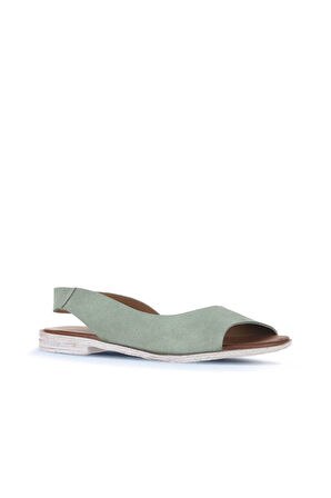 Bueno Shoes Yeşil Açık Alf Süet Kadın Sandalet 01wa3013