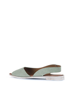 Bueno Shoes Yeşil Açık Alf Süet Kadın Sandalet 01wa3013