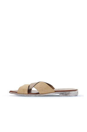 Bueno Shoes Kum Taba Alf Süet Kadın Düz Terlik 01wa3016