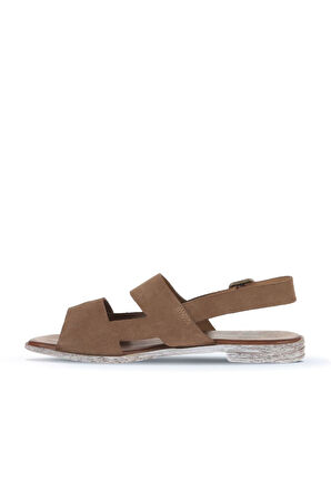 Bueno Shoes Taba Alf Süet Kadın Düz Sandalet 01wa3017