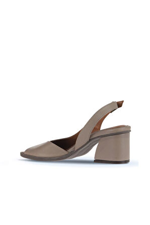 Bueno Shoes Gri Deri Kadın Topuklu Sandalet 01wa3501