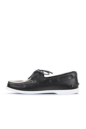 Bueno Shoes Siyah Deri Erkek Loafer 11m23299
