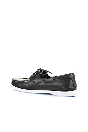 Bueno Shoes Siyah Deri Erkek Loafer 11m23299