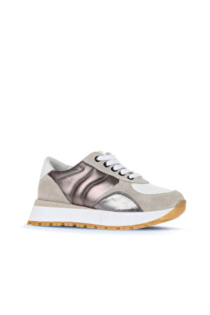 Bueno Shoes Bej Taba Deri Kadın Spor Ayakkabı 01wa8501