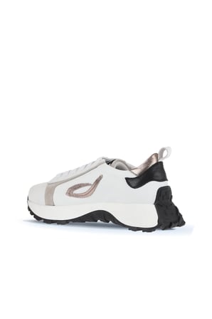Bueno Shoes Beyaz Bej Deri-süet Kadın Spor Ayakkabı 01wa8601