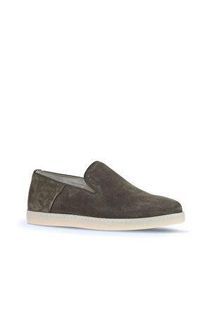 Bueno Shoes Haki Süet Baskılı Erkek Loafer 07ma21884000