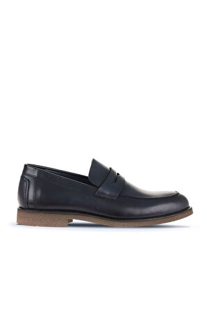 Bueno Shoes Lacivert Deri Erkek Loafer 07ma22132282