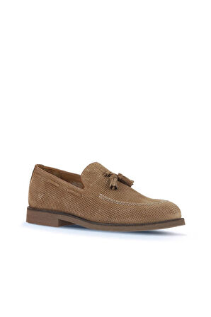 Bueno Shoes Taba Süet Baskılı Erkek Loafer 07ma22152282