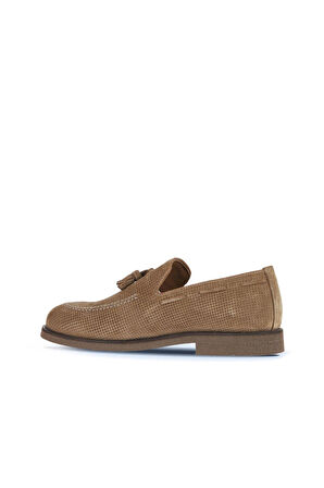 Bueno Shoes Taba Süet Baskılı Erkek Loafer 07ma22152282