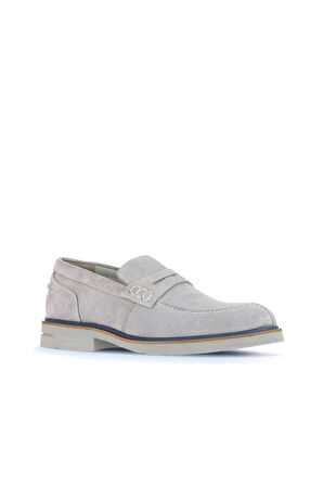 Bueno Shoes Gri Açık Süet Erkek Loafer 07ma22200309