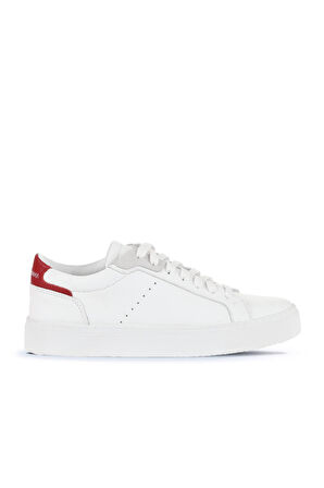 Bueno Shoes Beyaz Kırmızı Deri Erkek Spor Ayakkabı 11ma24005