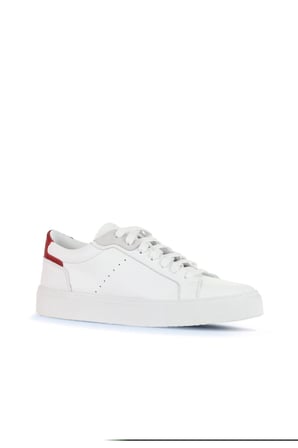 Bueno Shoes Beyaz Kırmızı Deri Erkek Spor Ayakkabı 11ma24005