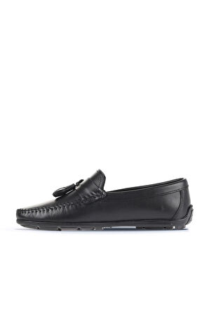 Bueno Shoes Siyah Deri Erkek Loafer 21ma202