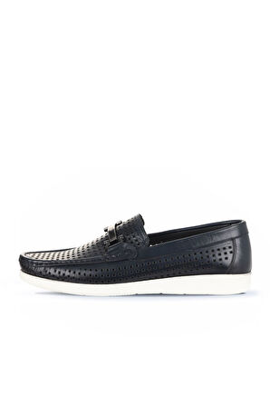 Bueno Shoes Lacivert Deri Erkek Loafer 21ma84