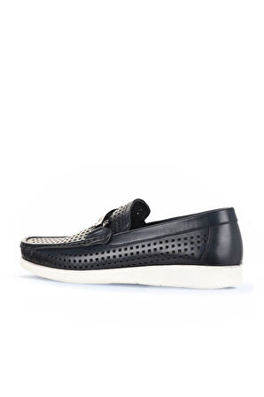 Bueno Shoes Lacivert Deri Erkek Loafer 21ma84
