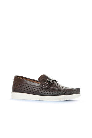 Bueno Shoes Kahverengi Deri Erkek Loafer 21ma84