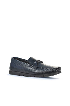 Bueno Shoes Lacivert Deri Erkek Loafer 21ma96