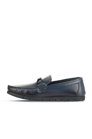 Bueno Shoes Lacivert Deri Erkek Loafer 21ma96