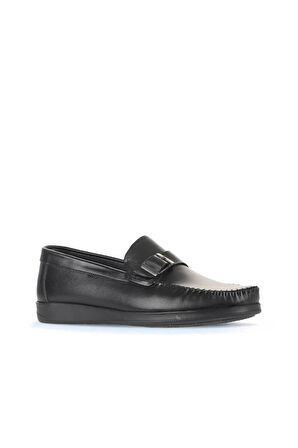 Bueno Shoes Siyah Deri Erkek Loafer 21ma122