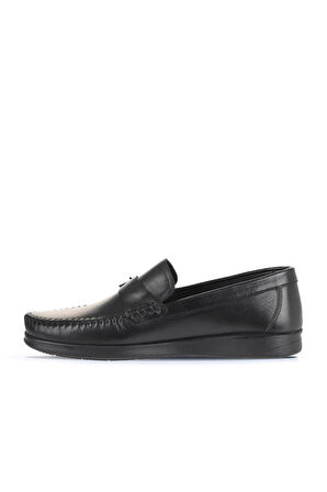 Bueno Shoes Siyah Deri Erkek Loafer 21ma122