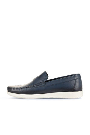 Bueno Shoes Lacivert Deri Erkek Loafer 21ma122