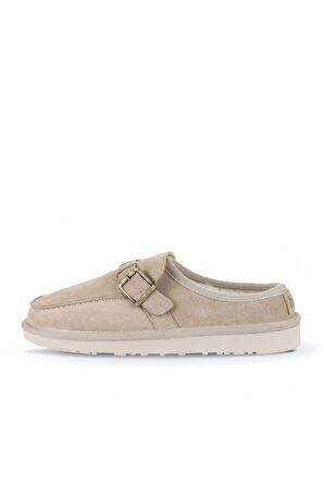 Bueno Shoes Bej Süet Kadın Düz Terlik 05wt104