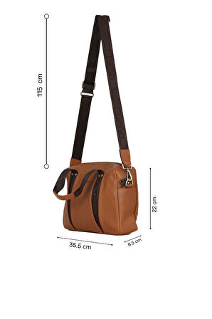 Bueno Shoes Taba Koyu Deri Kadın El Çantası 01wba7957
