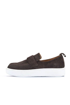 Bueno Shoes Vizon Koyu Süet Erkek Loafer 01ma9000