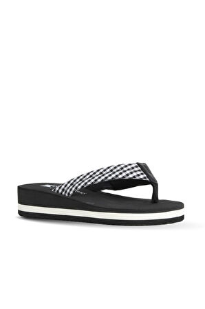 Bueno Shoes Siyah Beyaz Eva Kadın Parmak Arası Terlik 26wt202350