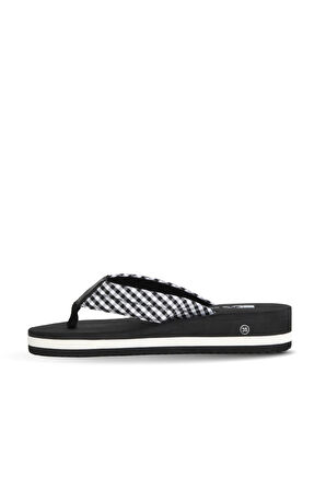 Bueno Shoes Siyah Beyaz Eva Kadın Parmak Arası Terlik 26wt202350