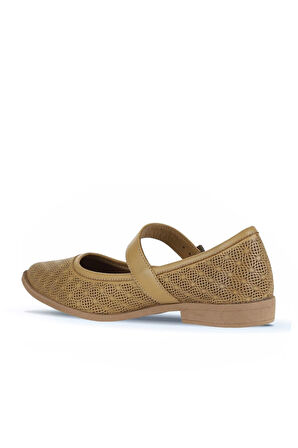 Bueno Shoes Tarçın Deri Kadın Babet 01wa9201