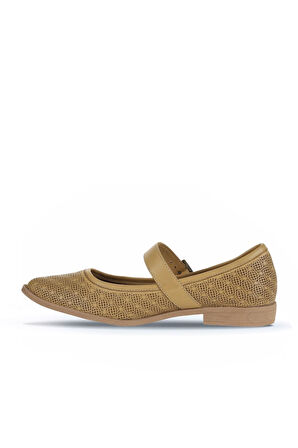 Bueno Shoes Tarçın Deri Kadın Babet 01wa9201