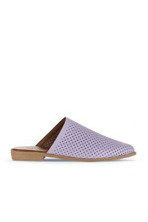 Bueno Shoes Lila Deri Kadın Düz Terlik 01wa9200