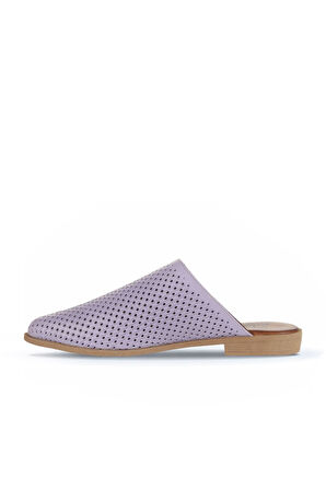 Bueno Shoes Lila Deri Kadın Düz Terlik 01wa9200