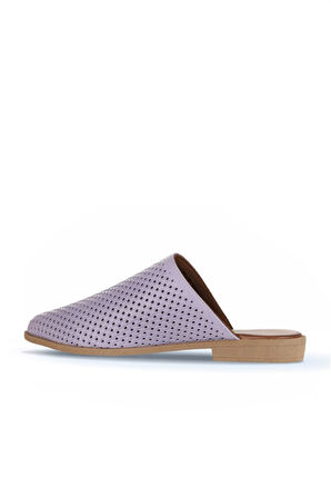 Bueno Shoes Lila Deri Kadın Düz Terlik 01wa9200