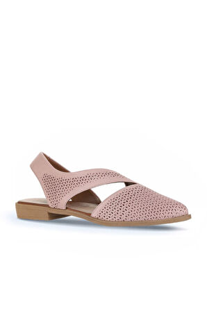 Bueno Shoes Gül Kurusu Deri Kadın Düz Sandalet 01wa9202