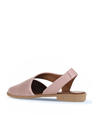 Bueno Shoes Gül Kurusu Deri Kadın Düz Sandalet 01wa9202