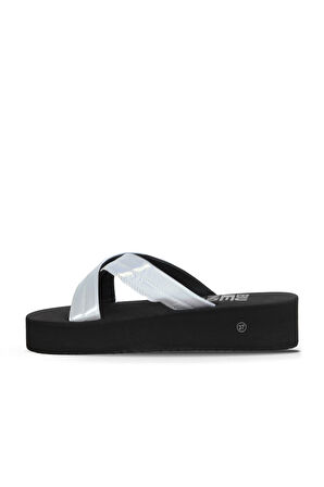 Bueno Shoes Beyaz Sedef-sipahi Kadın Dolgu Topuklu Terlik 26wt230164